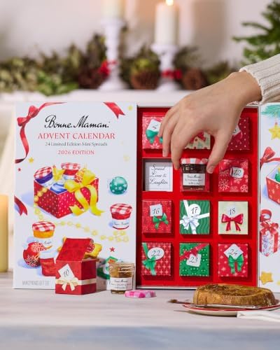 Bonne Maman 2026 Limited Edition Advent Calendar, 24 Mini Spreads