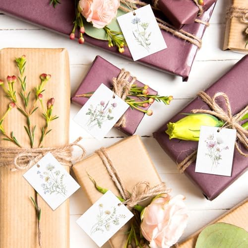 AmazingSpark 50 Set Gift Tags with String, Elegant Style, Cozy