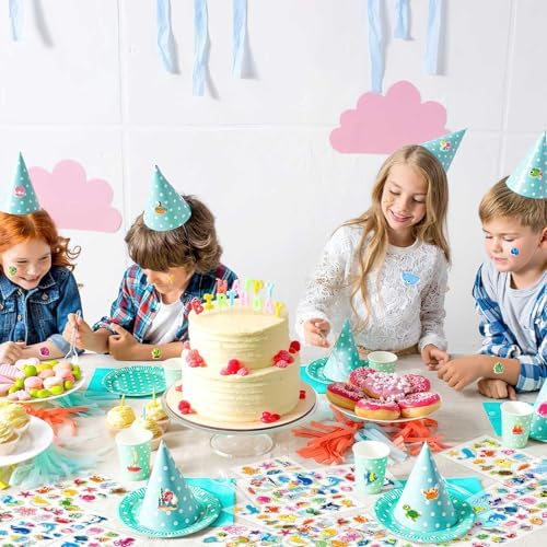 UPINS 12 Sheets Ocean Animal Puffy Stickers for Kids Cute 3D Theme Pack