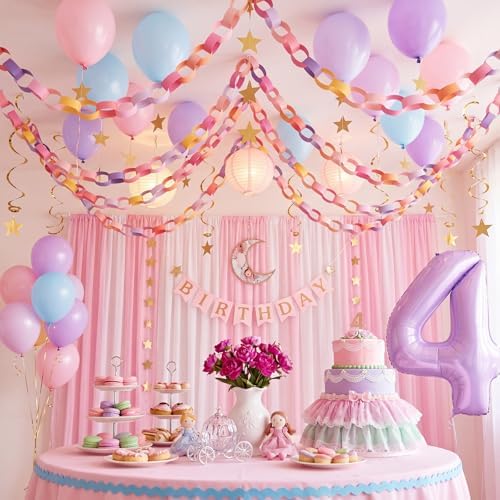 Lincia 1000 Sheet Paper Chain Garland Strips, Valentine