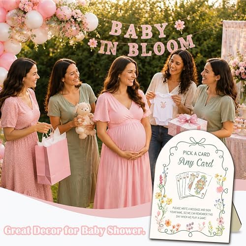 Playing Card Guest Book Sign, 8x10 Inch Arch Wooden Table Sign With Stand