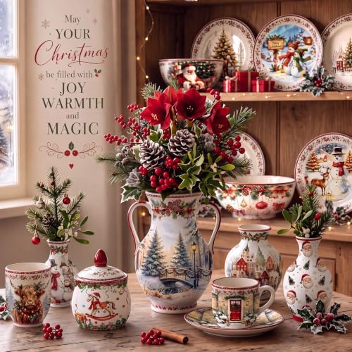 Tenzceur 48 Pack 24 Styles Vintage Christmas Napkins for Decoupage, 13 Inch