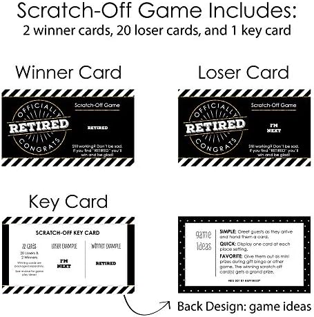 Happy Retirement - Party Game Scratch Off Cards - 22 Ct