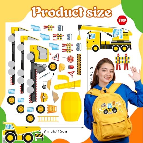 Make a Face Sticker, Make Your Own Vehicle, Truck, Excavator Stickers