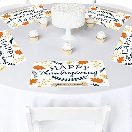 Big Dot of Happiness Happy Thanksgiving Games, Paper Fall Harvest Party Coloring Sheets, Thanksgiving Activity Placemats, Set of 16 (Pack of 2)