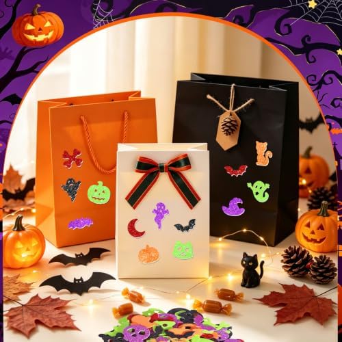 315Pcs Foam Stickers Glitter 3D Halloween Foam Pumpkin Sticker,Halloween