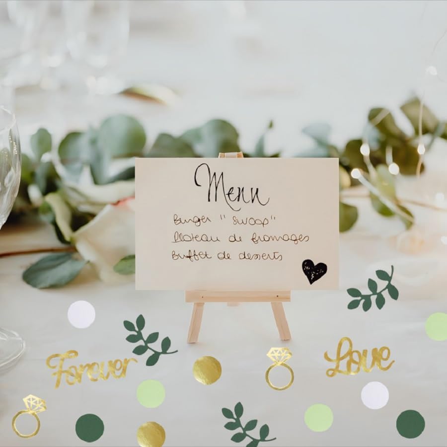 180PCS Greenery Wedding Table Confetti Decorations