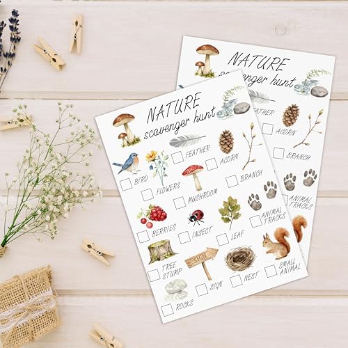 Nature Scavenger Hunt Cards for Road Trips and Camping Travel Activities