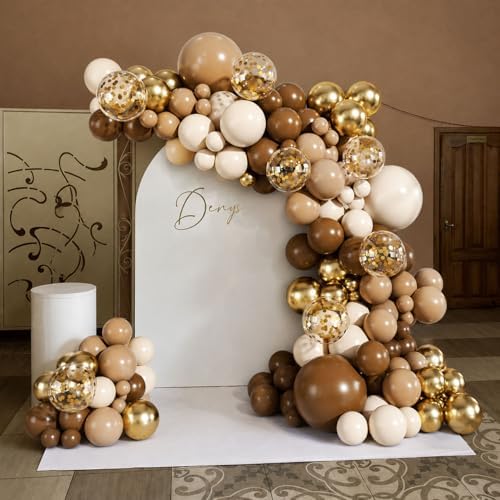 Brown Balloon Arch Kit for Birthday Party Decorations