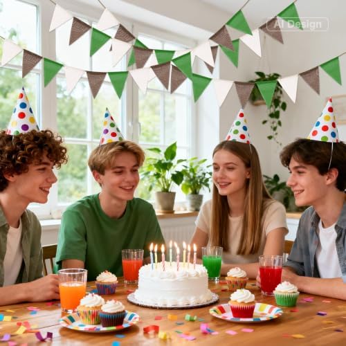 G2PLUS Triangle Flag Bunting, Pennant Banner and Decorative Garland, 39Ft