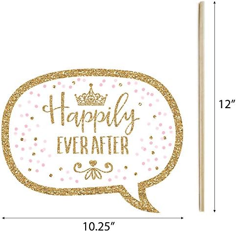 Little Princess Crown - Pink & Gold Photo Booth Prop Kit, DIY Props - 20pc