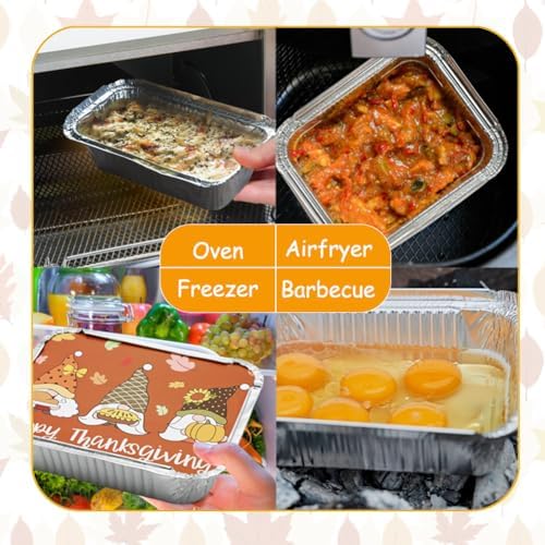42Pcs Thanksgiving Leftover Containers with Lids, Tin Foil Containers