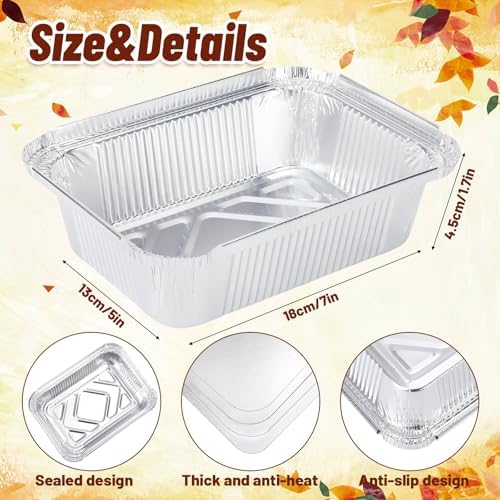 40 Pack Thanksgiving Leftover & To-Go Containers with Lids