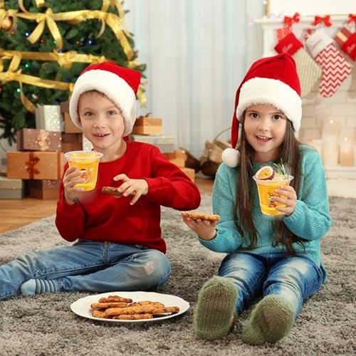 peony man 60Pcs Christmas Disposable Plastic Cups 12oz Merry Christmas Clear Cup Santa Claus Snowman Drinking Cups for Cold Beverage Coffee Xmas Winter Holiday Party Cup Supplies