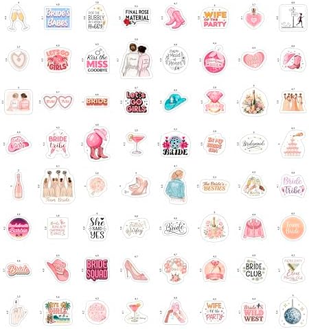 100Pcs Bachelorette Stickers for Scrapbooking, Bride Stickers for Water Bottle - Bachelorette Party Supplies - Gift for Women & Men