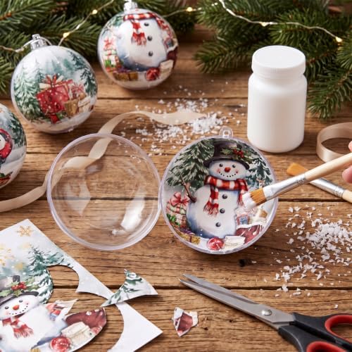 100 Pcs Christmas Snowman Guest Paper Napkin for Decoupage