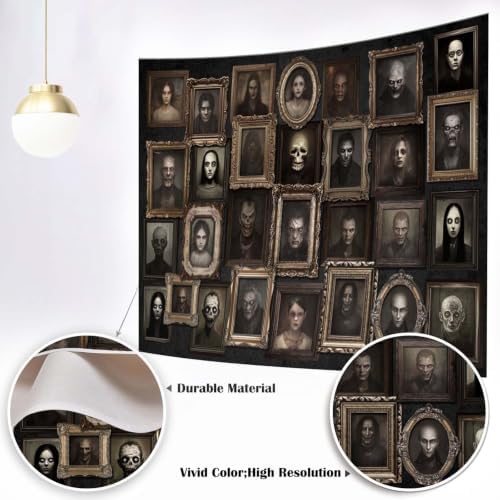 Mocsicka 8x6ft Happy Halloween Portrait Backdrop (Black, 96x72 inch)