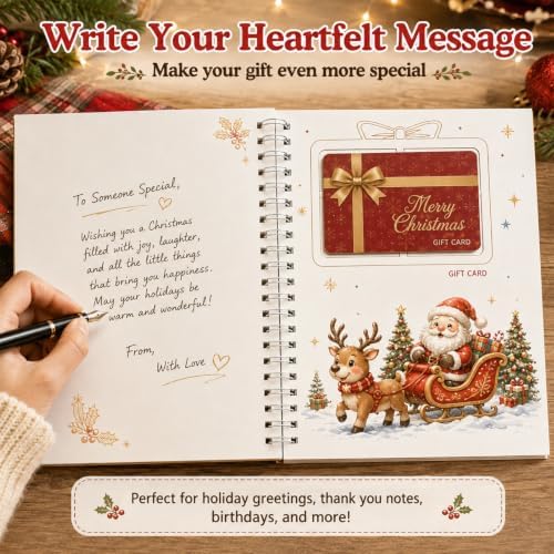 Christmas Gift Card Book, Merry Christmas Gift Card Book for Adults Teens