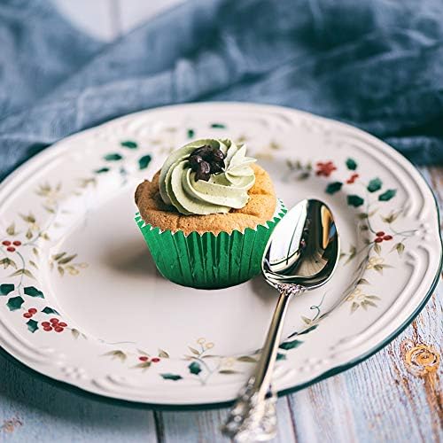 Green Foil Cupcake Liners,GOLF 100 Pack Metallic Baking Cups Standard Size