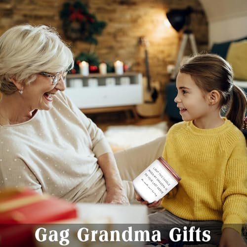 Homsolver Grandma Gifts, Mothers Day Birthday Gifts for Grandma from Grandkids, Grandparents Anniversary Retirement Gift for Nana Grandmother, Best Grandmother Ever Lavender Candle Gift