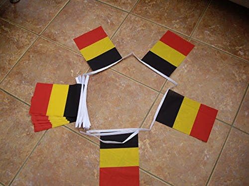 AZ FLAG Belgium Bunting 20 ft 20 flags Light Polyester