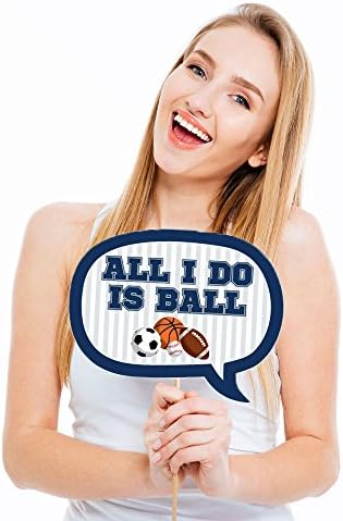 Go, Fight, Win - Sports Photo Booth Prop Kit, DIY Cardstock Props - 20pc