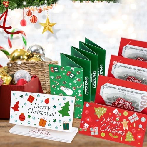 12 Pack Christmas Money Holders for Christmas Cash Gifts