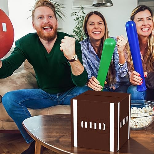 Hxezoc Football Card Box Sports Party Favors Post Box Cardboard Receiving Money Holder for Football Theme Wedding Reception, Baby Showers, Anniversary, Birthday Party, Table Centerpiece Decorations