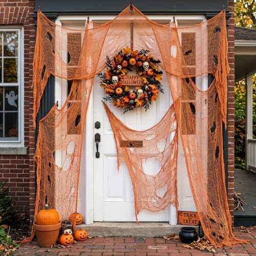 Tlswshsy 500'' x 39''Large Halloween Creepy Cloth, Spooky Gauze Decoration