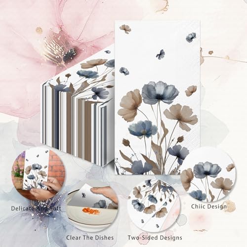 Watercolor Floral Paper Napkins 100pcs