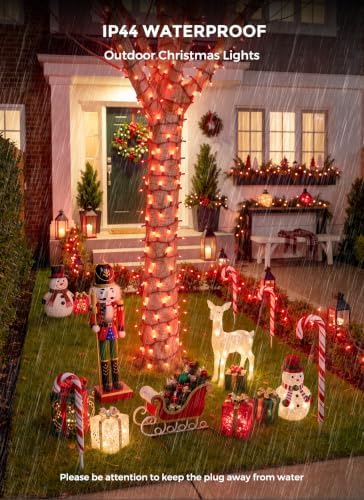 LED Christmas Lights Indoor Outdoor, 33FT 100 Count Mini String Lights