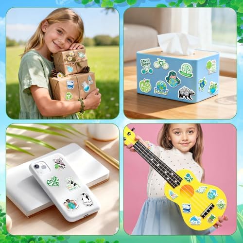 Earth Day Foam Stickers 300Pcs Save The Earth DIY Craft Bottle Decals