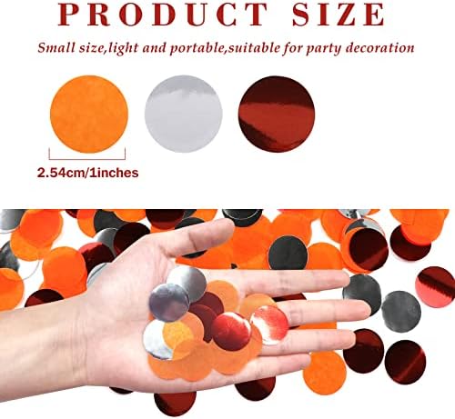 VCOSTORE Orange Red Round Tissue Confetti for Baby Shower Wedding Decor
