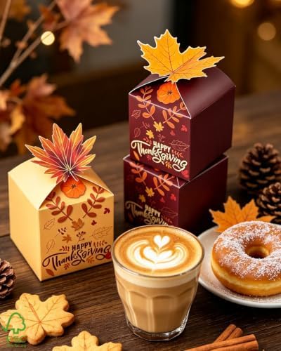 qiqee Thanksgiving Cross Gift Boxes 28pcs 3.3x3.3x3.3 Inches Cookie Boxes for Festival Party,3D Square Gift Box for Gifts,Small Cardboard Box for cookie,chocolate,pudding, Widely Used in Various