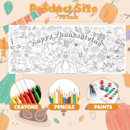 Thanksgiving Giant Coloring Poster/Tablecloth -Thanksgiving Crafts for Kids