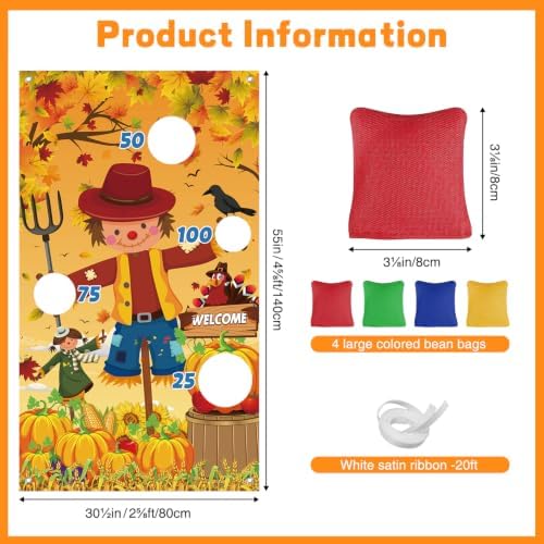 Fall Festival Games, Fall Decorations Outdoor Games Bean Bag Toss