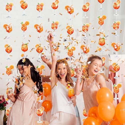 Xinnun 8 Pcs Sunset Party Decorations Tequila Sunrise Banners Garlands