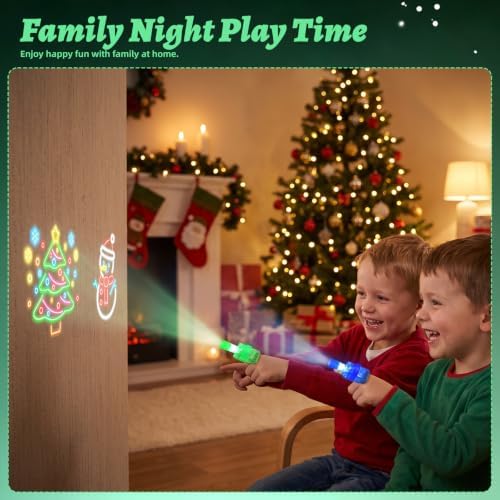 Christmas Party Favors for Kids, 36pcs Christmas Finger Lights Toys for Kids Boys Girls Classroom Rewards Xmas Sock Filler Gifts