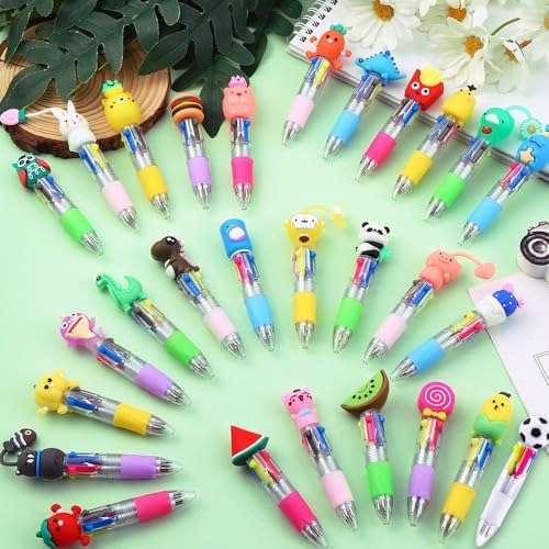 28PCS Fun Pens Cute Multicolor Pens 4-in-1 for Party Favors Gifts Kids