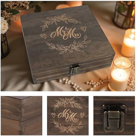 Mr & Mrs Wedding Memory Box, Engraved Gift for Couples, Small