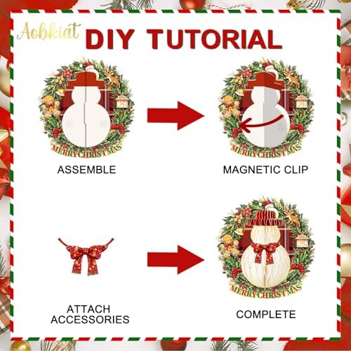 AOBKIAT Christmas Decorations Honeycomb Ornaments for Home,Class,Gift Idea