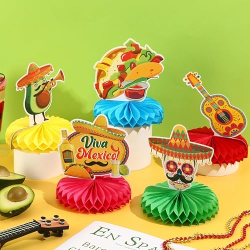 10Pcs Fiesta Party Decorations Mexican Cinco De Mayo Centerpieces