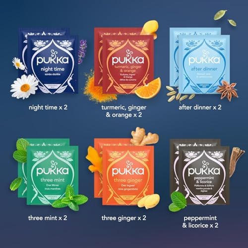 Pukka 2025 Advent Calendar Organic Tea Sampler, Selection of 24 Delightful Black & Green Tea Infusions, Christmas Gift Idea for Tea Lovers, 100% Organic (Pack of 3)