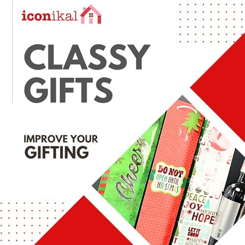 Iconikal 6-Pack Christmas Wine Bottle Gift Bags Heavy-Duty