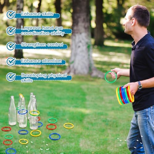 Tioncy Ring Toss Game Set Outdoor Carnival