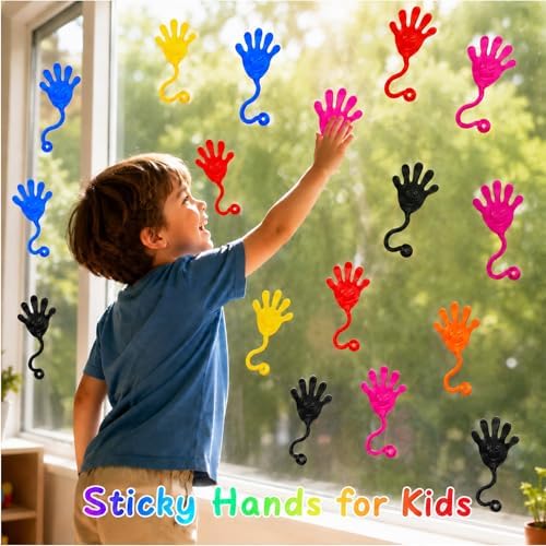 30 Pack Sticky Hands Bulk Party Favors for Kids 4-8 8-12 3-5, Stretchy Sticky Hand Slappy Hands Toys,Goodie Bag Stuffers for Kids Birthday Party,Classroom Prizes Treasure Box Toys Pinata Fillers