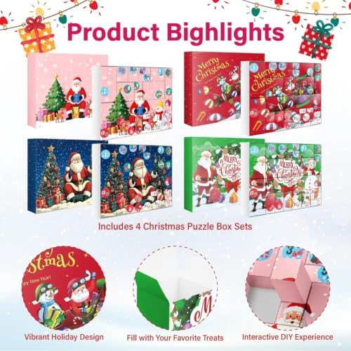 Christmas Gift Box 96 Pack with Lids for Women Men Boy Girl