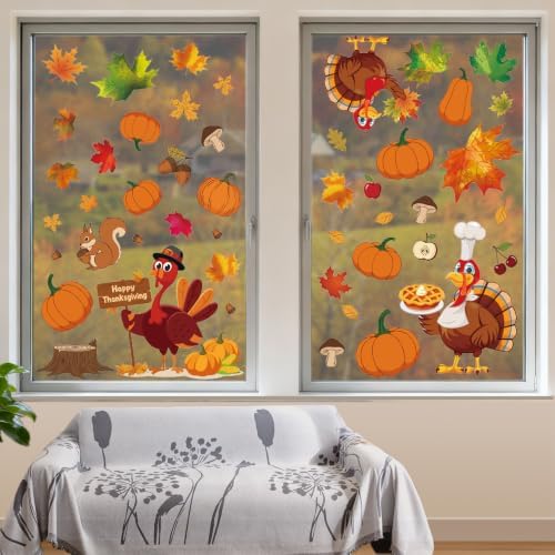 Window Clings for Halloween, Thanksgiving, Christmas, Halloween Decor