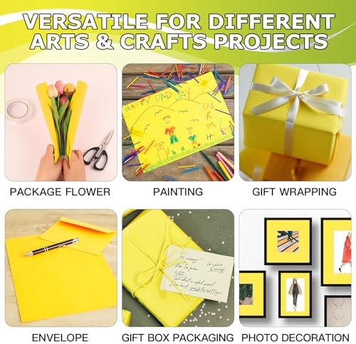 Vanhench 36" x 2400" (200') Yellow Wrapping Paper Roll
