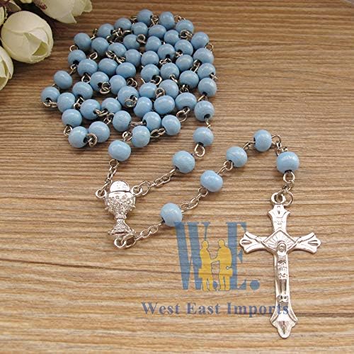 WE 12-Pack First Holy Communion Scented Rosary Favors with Box and Bag